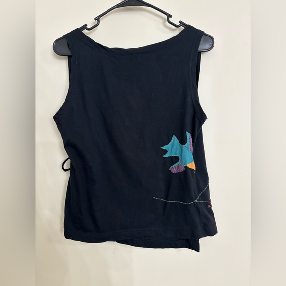 Zig Zag Asian Collection Women M Embroidered Wrap Tank Top - Picture 2 of 5